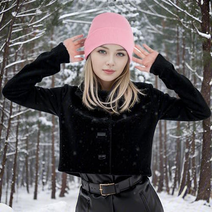 Pistha Beanie for Men Women-Knit Beanie Hats Skull Cap Winter Warm Hat - color: Pink