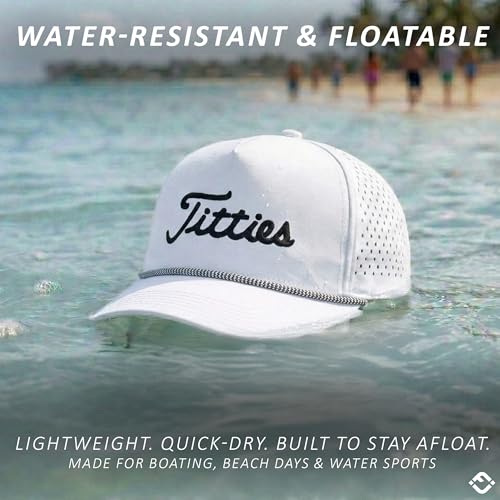 Funky Junque Golf Trucker Hat - color: Titties - White
