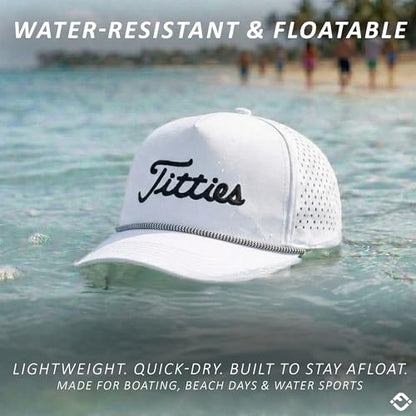 Funky Junque Golf Trucker Hat - color: Titties - White