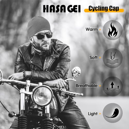 HASAGEI Beanies Skull Caps for Men, Women Warm Helmet Liner Cycling Cap Soft Lightweight Beanie Hat Antistatic Running Beanie - color: Gray