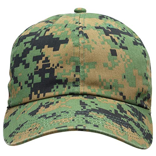 Falari Classic Baseball Cap Dad Hat 100% Cotton Soft Adjustable Size - color: Camouflage - Green Digital