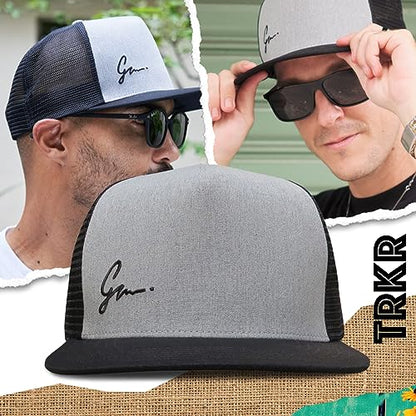 Grace Folly Trucker Hat for Men & Women. Snapback Mesh Caps - color: Black & Gray