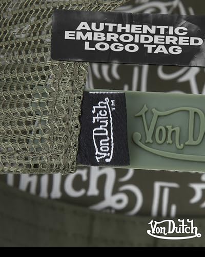 Von Dutch Unisex Trucker Hat - Retro Classic Solid Color Mesh Back Snapback Baseball Cap for Men & Women. - color: Sequoia