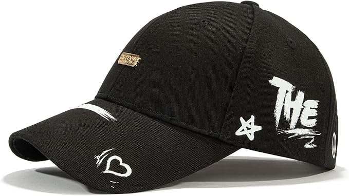 Baseball Cap for Women Men - Adjustable Size Hat - color: Black-2