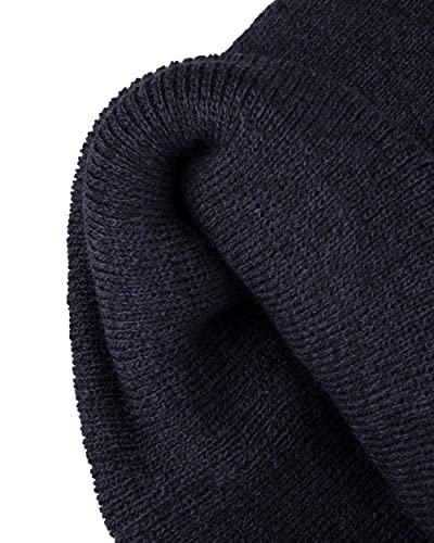 Levi's Mens All-Season Hero Beanie Soft Knit Cuffed Winter Hat, Warm & Comfortable Everyday Style - color: Marl Navy