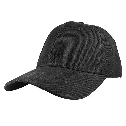 Gelante Plain Baseball Cap Adjustable Back Strap 3 PC - color: Black