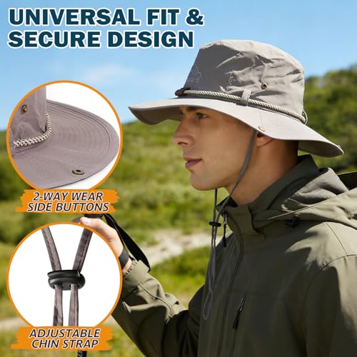 EINSKEY Classic Unisex Sun Hat | Waterproof Wide Brim Bucket Sun Hat