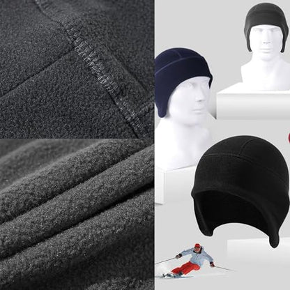 Thermal Helmet Liner Tactical Beanie Hat Ear Flaps Men Winter Warm Fleece Skull Cap Moto/Cycling/Running