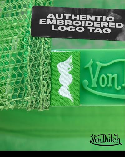 Von Dutch Unisex Velvet Trucker Hat, Curved Bill, Mesh Back, Snapback - color: Bright Green