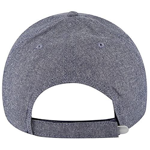 Ashen Fane 6 Panel Structured Low Profile Superior Cotton Twill Basic Baseball Hat - color: Chambray Navy