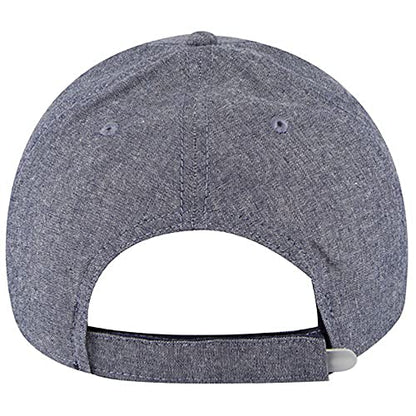Ashen Fane 6 Panel Structured Low Profile Superior Cotton Twill Basic Baseball Hat - color: Chambray Navy