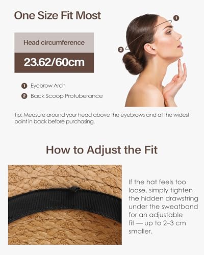 Sun Hats for Women Beach Hats for Women - color: Khaki