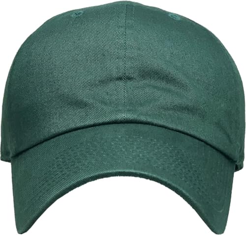 KBETHOS® Classic Washed Cotton Baseball Cap - color: Hunter Green