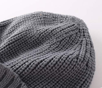 Home Prefer Men's Winter Hat Thick Knit Beanie Cap with Visor Newsboy Beanie Hat - color: Light Gray