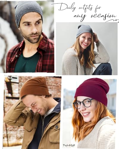Thin 100% Cotton Fine-Knit Beanie Hat Slouchy Soft Chemo Skull Cap - color: 1-wine Red