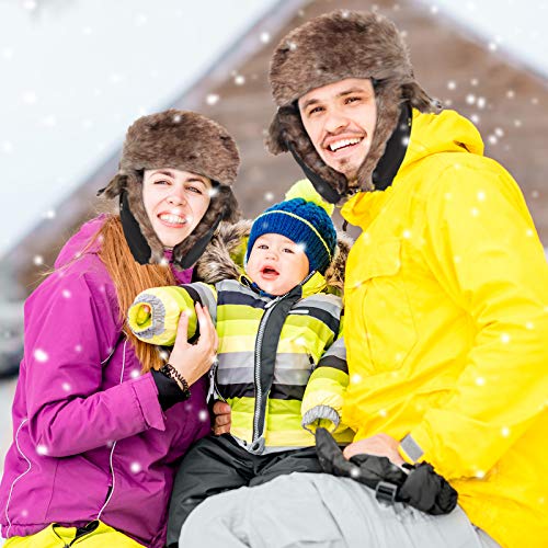 SATINIOR 1 Pcs Unisex Trapper Hat with Chin Strap Earflaps Hat - color: Black