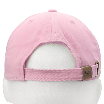 Falari Classic Baseball Cap Dad Hat 100% Cotton Soft Adjustable Size - color: Light Pink