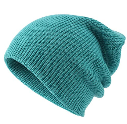 Connectyle Classic Double Layer Knit Beanie Hat Warm Thick Acrylic Winter Hats Daily Cuffed Beanies Watch Hat for Men Women - color: Lake Blue