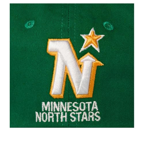 AMERICAN NEEDLE Unisex Officially Licensed NHL National Hockey League Adjustable Buckle Strap Baseball Hat - color: Minnesota North Stars (Kelly Green)