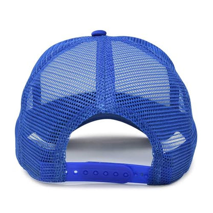 DALIX Two Tone Trucker Hat Summer Mesh Cap with Adjustable Snapback Strap - color: Royal Blue, size: One Size