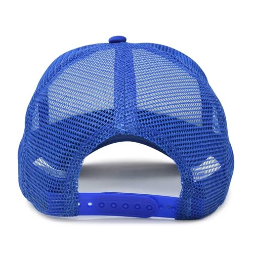 DALIX Two Tone Trucker Hat Summer Mesh Cap with Adjustable Snapback Strap - color: Royal Blue, size: One Size