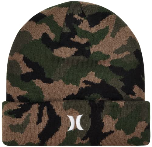 Hurley Mens Icon Knit Cuffed Beanie - color: Camo