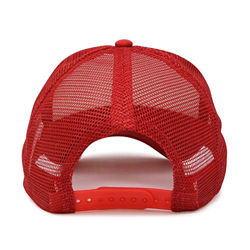 DALIX Youth Trucker Hat Mesh Cap 12 Pack Dozen Bulk - color: Red and White