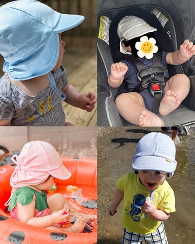 FURTALK Baby Sun Hat UPF 50+ UV Ray Sun Protection Cotton Toddler Hats for Boys Girls - color: Navy, size: 6-24 Months
