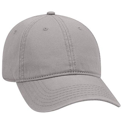 OTTO 6 Panel Low Profile Garment Washed Superior Cotton Twill - color: Gray
