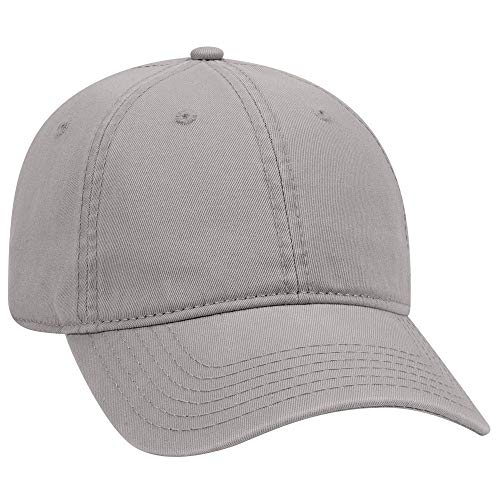 OTTO 6 Panel Low Profile Garment Washed Superior Cotton Twill - color: Gray