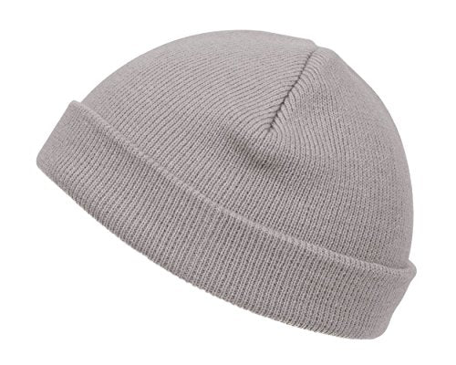 TOP HEADWEAR Cuffless Beanie for Men Women, Unisex Short Beanies Skull Cap - color: Light Grey