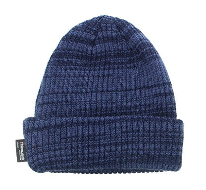 Milani Thinsulate 40 Gram Windchill Insulated Winter Cold Weather Beanie Skull Cap - color: Navy Blue/Black