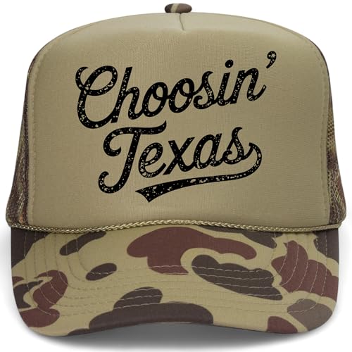 BROTHER TRUCKERS Choosin' Texas Distressed Mesh Back Hat - color: Green Camo