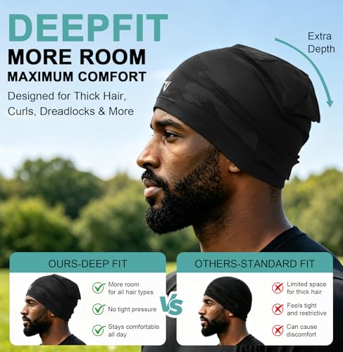 3Pcs Cooling Skull Caps for Men Women-Lightweight Breathable Beanie, Thin Quick Dry Running Cap for Cycling Daily Wear - color: Black+black+black