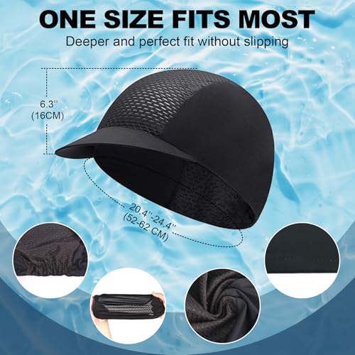 Cycling Cap for Men Women, Cooling Bike Hat with Sun Visor Summer Skull Cap Helmet Liner Bike Cap - color: Light Grey