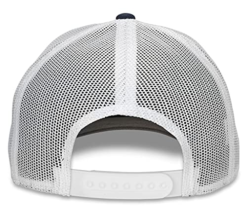 AMERICAN NEEDLE Valin Officially Licensed NHL Hockey Team Adjustable Snapback Baseball Trucker Hat, Valin Collection - color: Seattle Kraken (White/Navy)