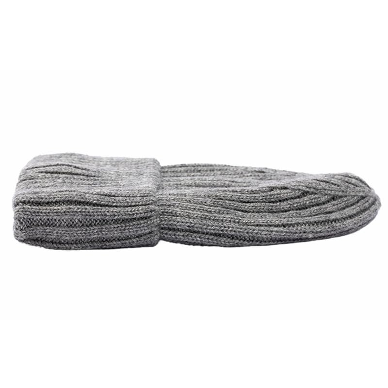 Oversize Wool Kitted Beanie Big Head Men Women Sports Cuffed Cap Dad Winter Warm Fleece Linned Skullies - color: Wine Red