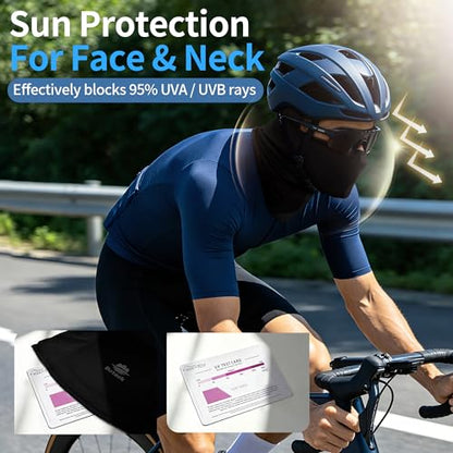Balaclava Ski Mask, Sun Protection Breathable Face Cover Men Women - color: Black