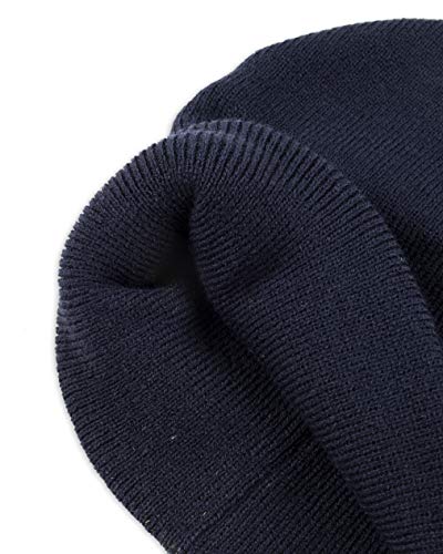 Levi's Mens All-Season Hero Beanie Soft Knit Cuffed Winter Hat, Warm & Comfortable Everyday Style - color: Navy Solid