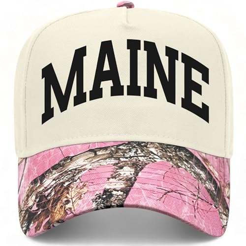 Maine Collegiate Hat - color: Pink Tree Camo/Natural