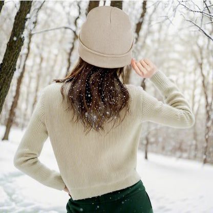 Pistha Beanie for Men Women-Knit Beanie Hats Skull Cap Winter Warm Hat - color: Beige