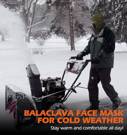 MELASA Winter Balaclava Face Mask for Cold Weather Thermal Fleece Ski Mask - color: Camouflage Orange