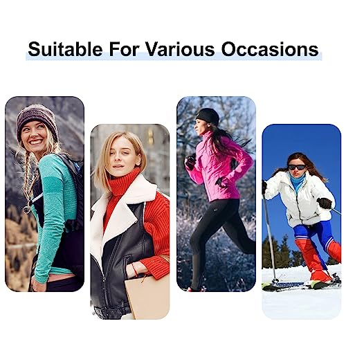 Women Fleece Lined Knitted Hat with Visor Brim, Winter Slouchy Cable Knit Beanie Newsboy Cap for Cold Weather - color: Black