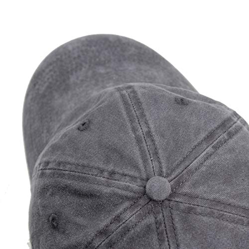 HH HOFNEN Baseball Cap Washed Cotton Unstructured Vintage Hat for Men Women - color: #2 Black+gray+white