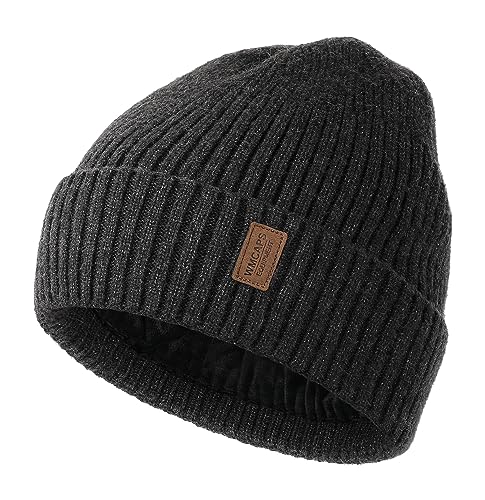 Wmcaps Winter Beanie for Men Women Fleece Lined Hat Warm Cuffed - color: Slate Gray