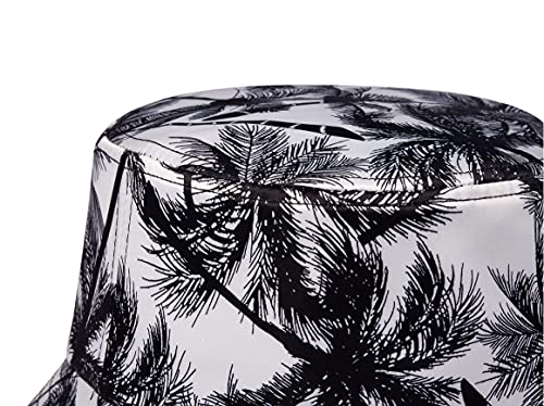 Quanhaigou Unisex Sun Hats, Fashion Beach Bucket Hat for Men Women,Summer Outdoor Boonie Cap Breathable Packable - color: Coco Black White