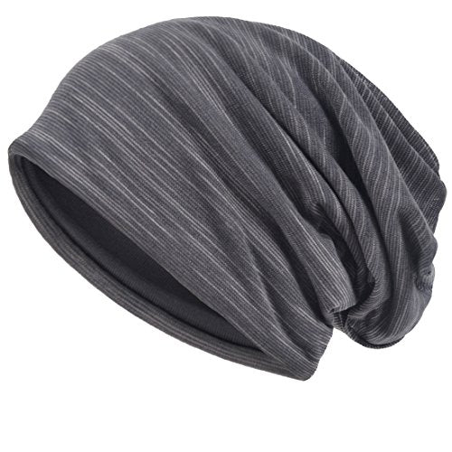 VECRY Men Slouch Hollow Beanie Thin Summer Cap Skullcap - color: Grey1