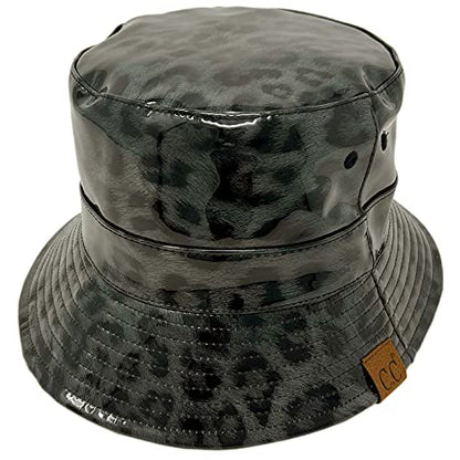 C.C Rain Waterproof Bucket Boonie Bush Fisherman Hiking Wide Brim Cap Hat - color: Leopard/Gray