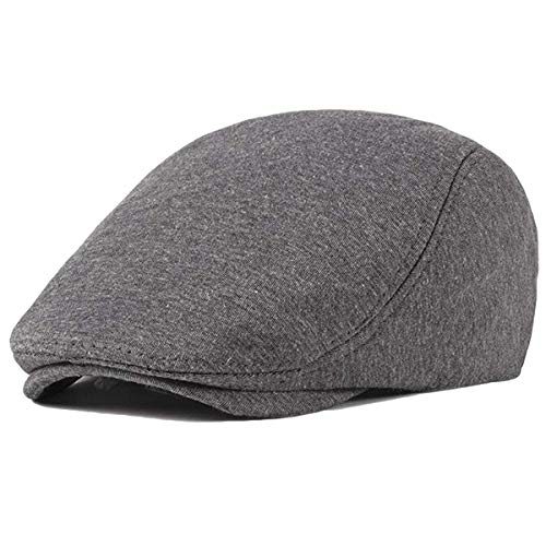 2 Pack Men's Cotton Flat Cap Ivy Gatsby Newsboy Hat - color: I