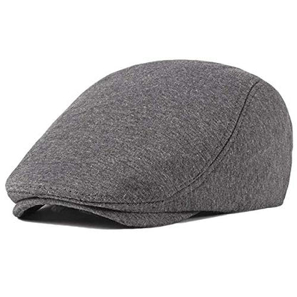 2 Pack Men's Cotton Flat Cap Ivy Gatsby Newsboy Hat - color: I